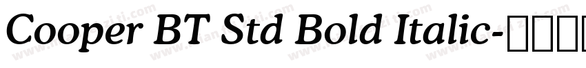Cooper BT Std Bold Italic字体转换